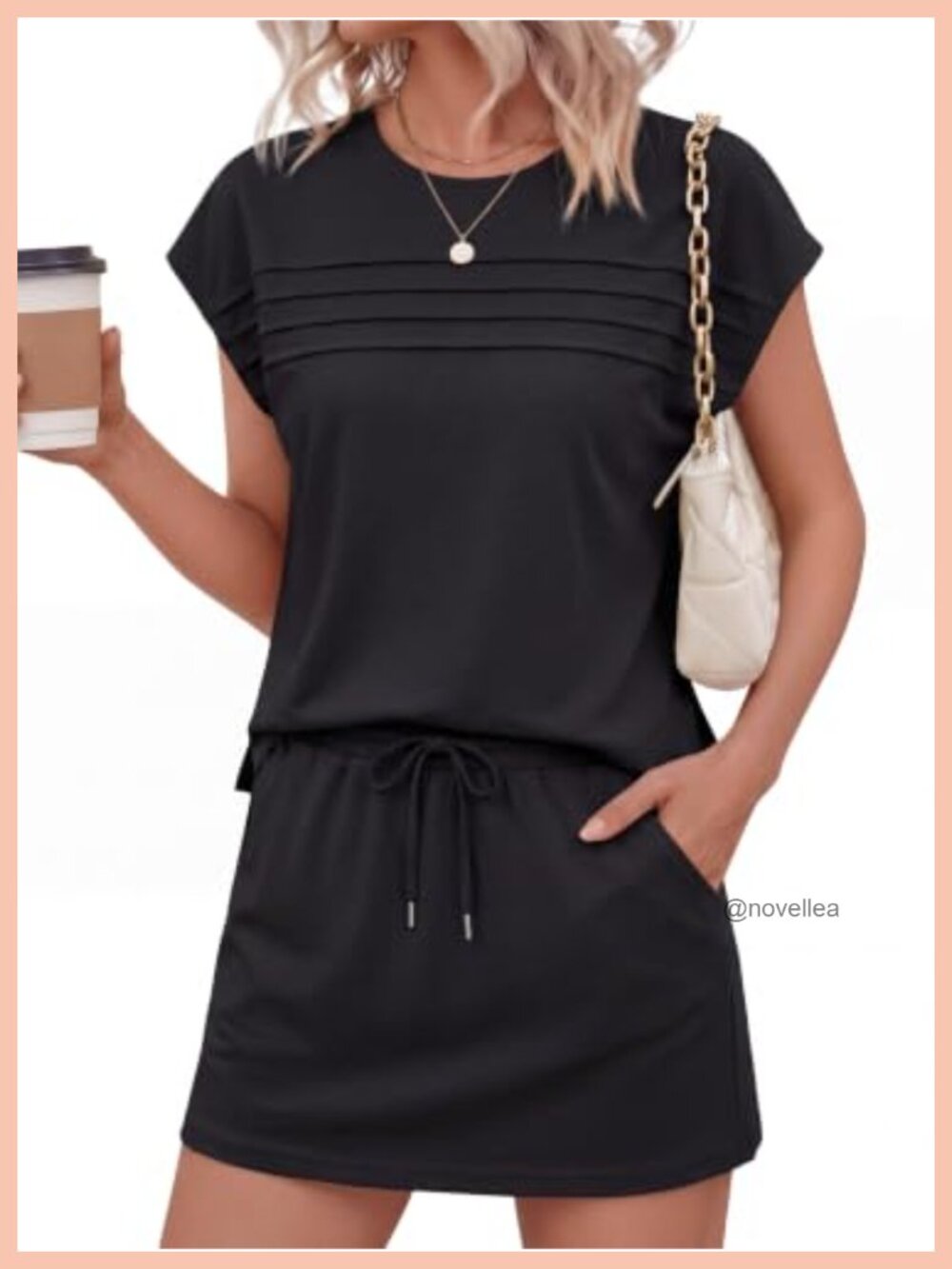 Womens 2 Piece Skort Set with Built-in Shorts & Pockets